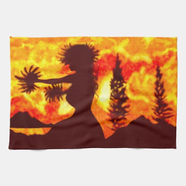Hula Dancer  Kitchen Towel (Horizontal)