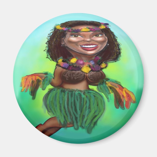 Hula Dancer Magnet (Front)