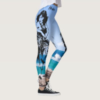 Hula Dancer Original Art Workout Leggings