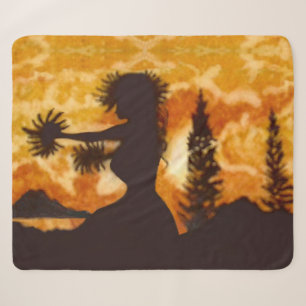 Hula Dancer Sherpa Blanket