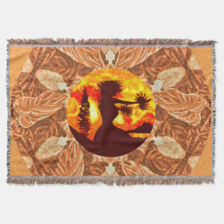 Hula Dancer  Throw Blanket