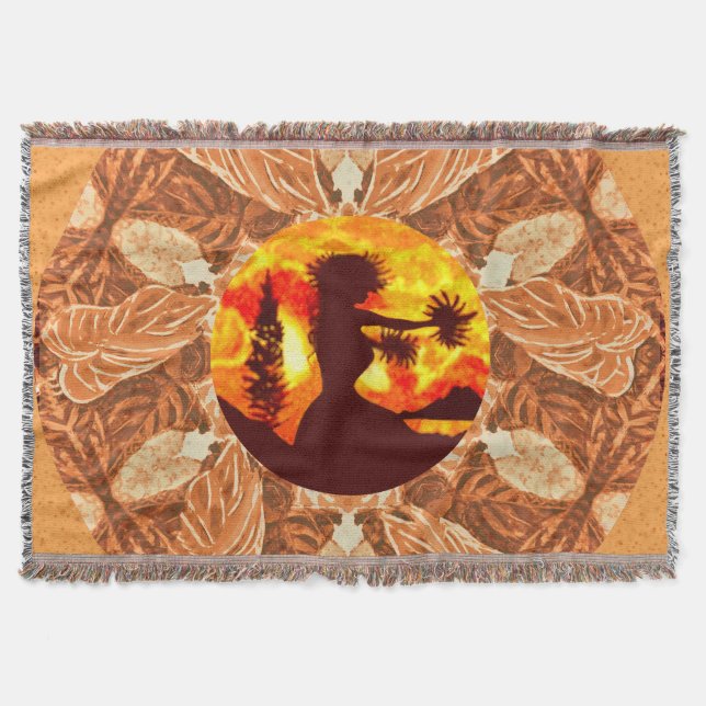 Hula Dancer  Throw Blanket (Front)