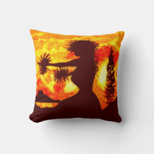 Hula Dancer  Throw Pillow