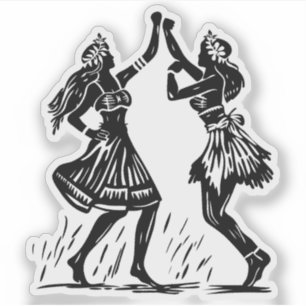 Hula Dancer vinyl sticker