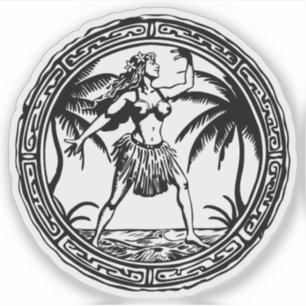 Hula Dancer vinyl sticker