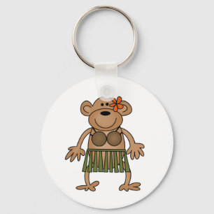 Hula Dancing Monkey Keychain