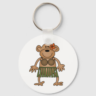 Hula Dancing Monkey Keychain