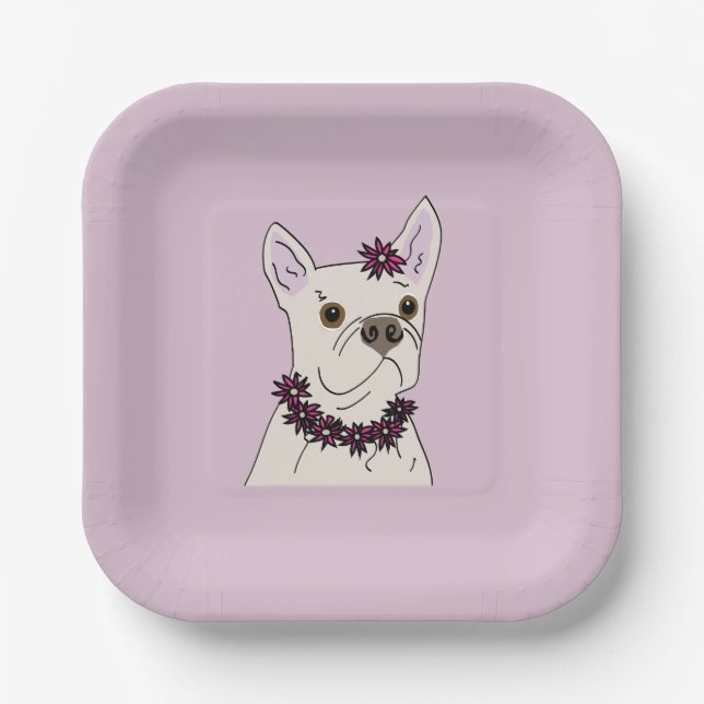 Hula dog paper plate (Front)