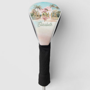 Hula Girl Aloha Hawaii Custom Name Golf Head Cover
