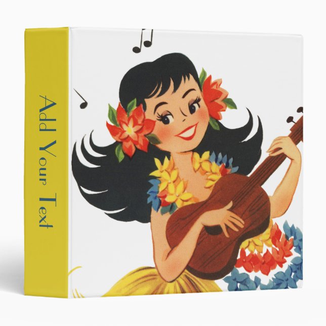 Hula Girl and Her Ukulele Binder (Front/Spine)