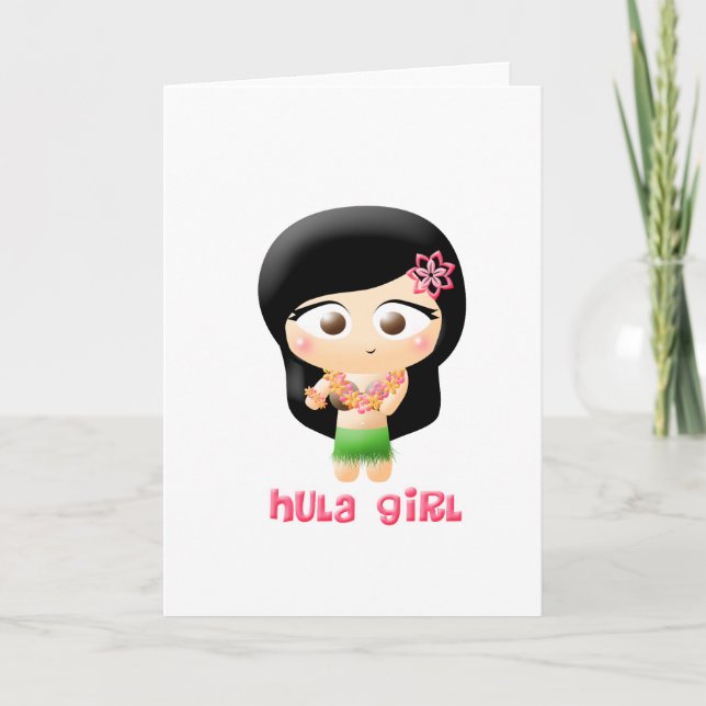 Hula Girl Card (Front)