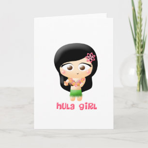 Hula Girl Card