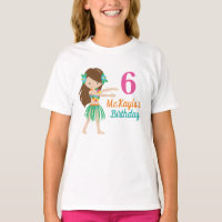 Hula Girl Dancer Cute Custom Kids Birthday Party