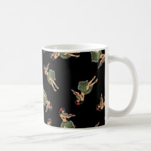 Hula Girl Dancing Pattern Coffee Mug
