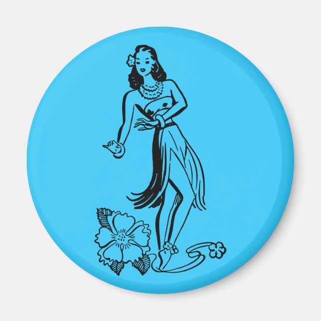 Hula Girl Magnet (Front)
