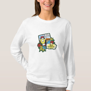 Hula Girl Mele Kalikimaka Hawaiian Xmas Cartoon T-Shirt