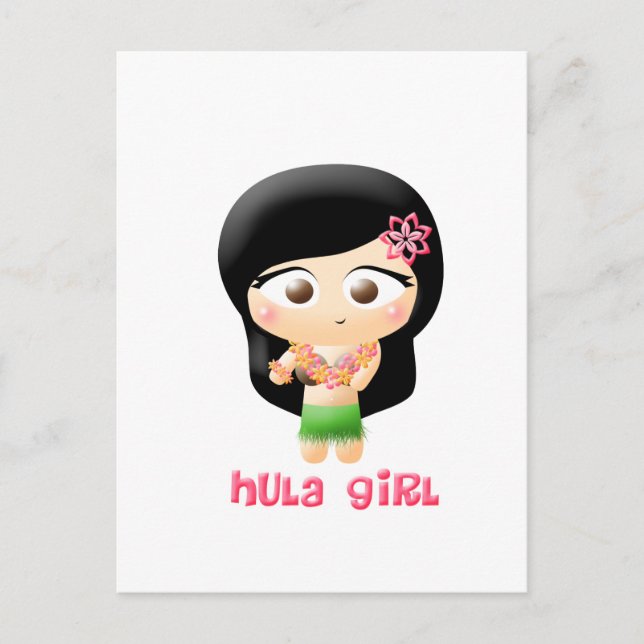 Hula Girl Postcard (Front)