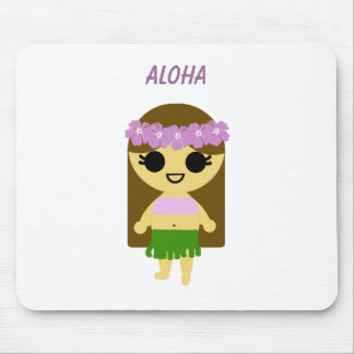 Hula Girl (PS graphic by 9-yr old Jessica) Mouse Pad