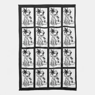 Hula Girls Dancer Hawaiian Palm Tree Tropical Kitc Kitchen Towel