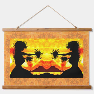 Hula Girls  Hanging Tapestry