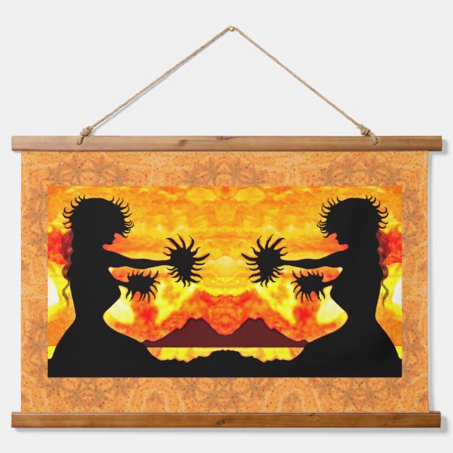 Hula Girls  Hanging Tapestry (Front)
