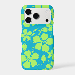 HULA HAWAIEN (HIBISCUS) EN TEAL ET CITRON