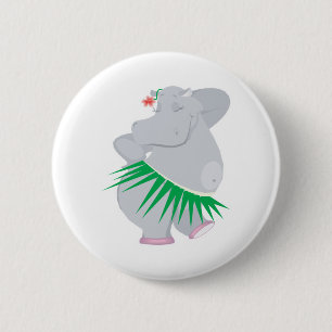 hula hippo 2 inch round button