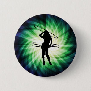 Hula Hoop Girl; Cool 2 Inch Round Button