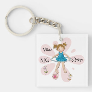 Hula Hoop New Big Sister Keychain