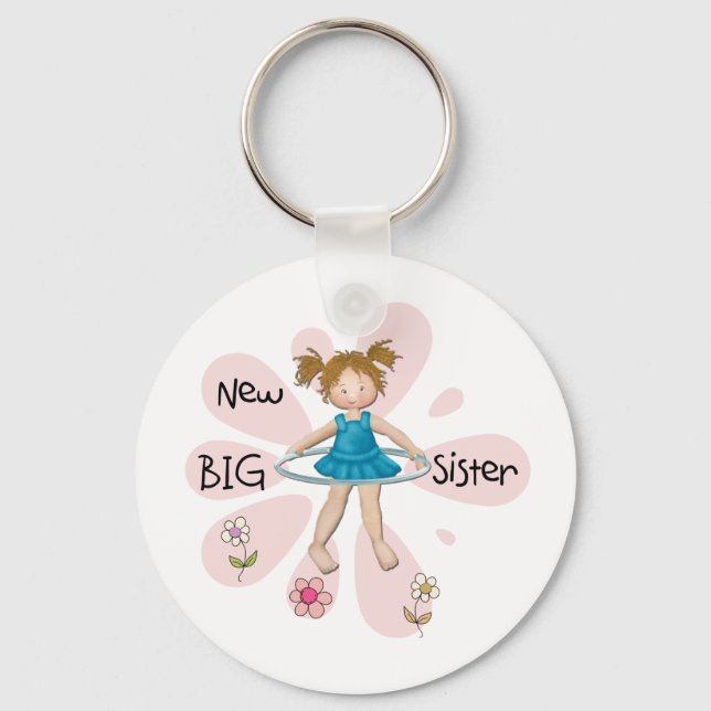 Hula Hoop New Big Sister Keychain (Front)