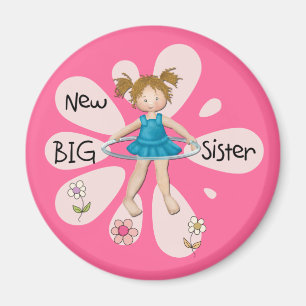 Hula Hoop New Big Sister Magnet