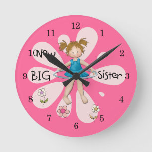 Hula Hoop New Big Sister Round Clock