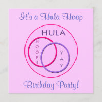 Hula Hoop Pink Purple Kids Birthday Party