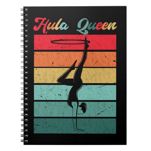Hula Hoop Queen Sport Women Girls Hooping Notebook (Front)