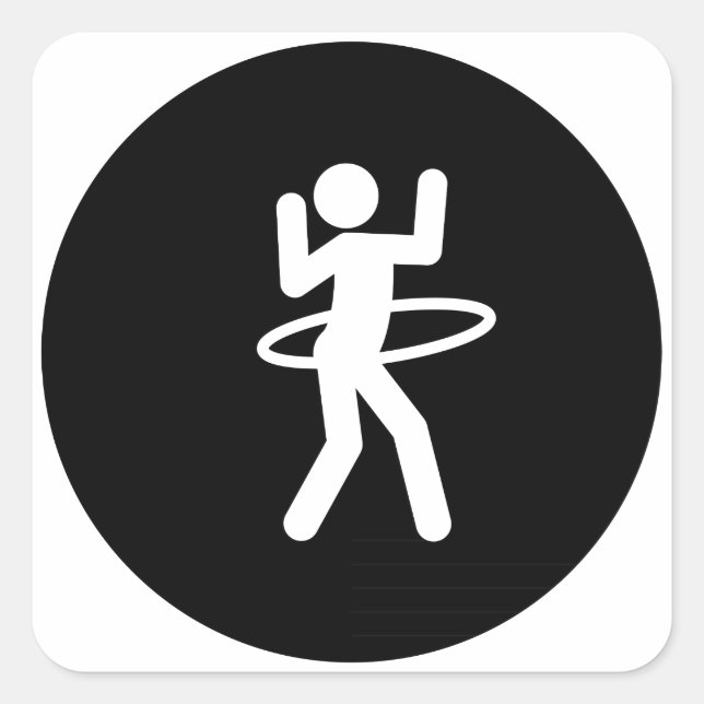 Hula Hoop Square Sticker (Front)