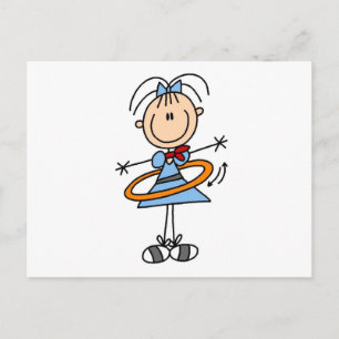 Hula Hoop Stick Figure T-shirts and Gifts Postcard