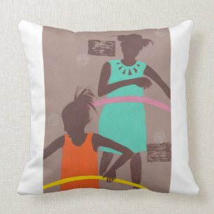 Hula Hoop Throw Pillow
