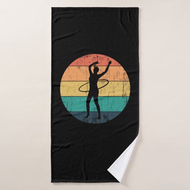 Hula-Hoop Woman hullert Bath Towel (Bath Towel)