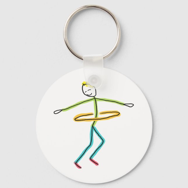 Hula Hooping Keychain (Front)