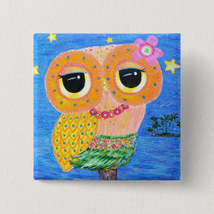 Hula Hoot 2 Inch Square Button