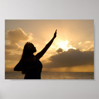 Hula on the Beach Poster