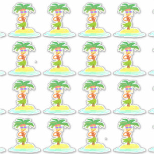 Hula Palm (sheet) contour stickers