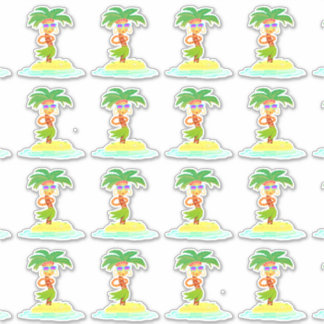 Hula Palm (sheet) contour stickers