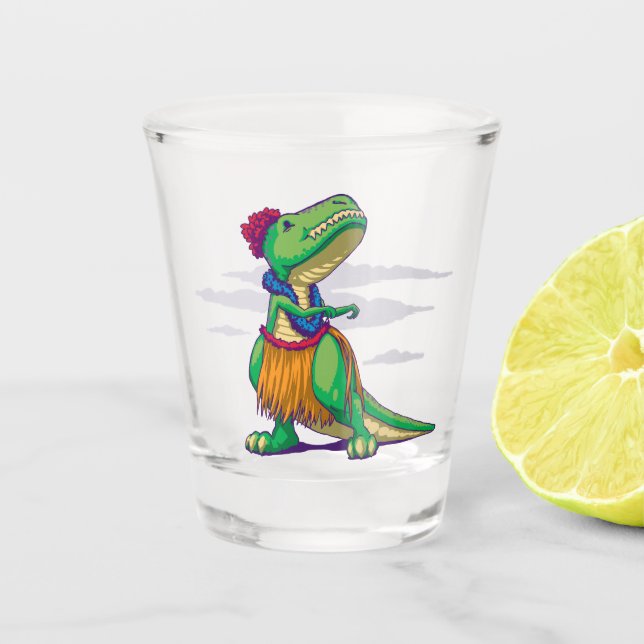 Hula Rex Shot Glass (Front)