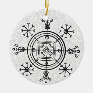 Hulinhjálmur – Norse Sigil of Invisibility Ceramic Ornament