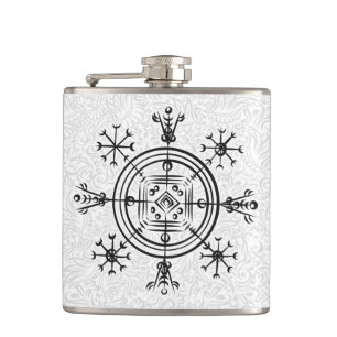 Hulinhjálmur – Norse Sigil of Invisibility Hip Flask