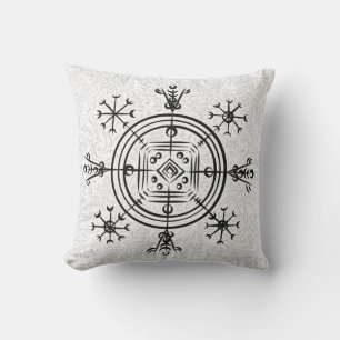 Hulinhjálmur – Norse Sigil of Invisibility Throw Pillow