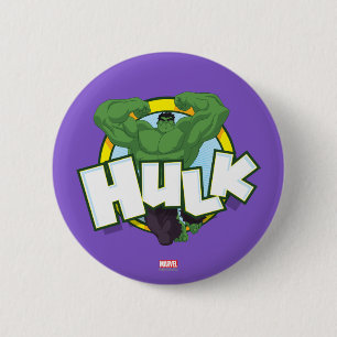 Hulk Character and Name Graphic 2 Inch Round Button