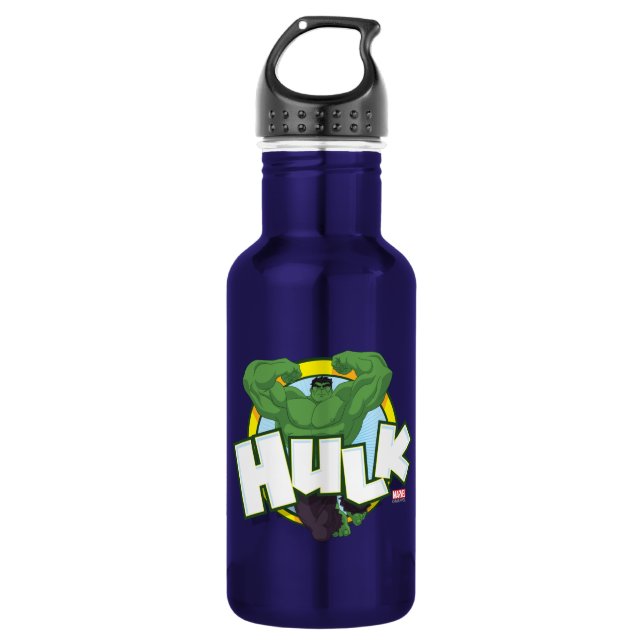 Hulk Character and Name Graphic 532 Ml Water Bottle (Front)