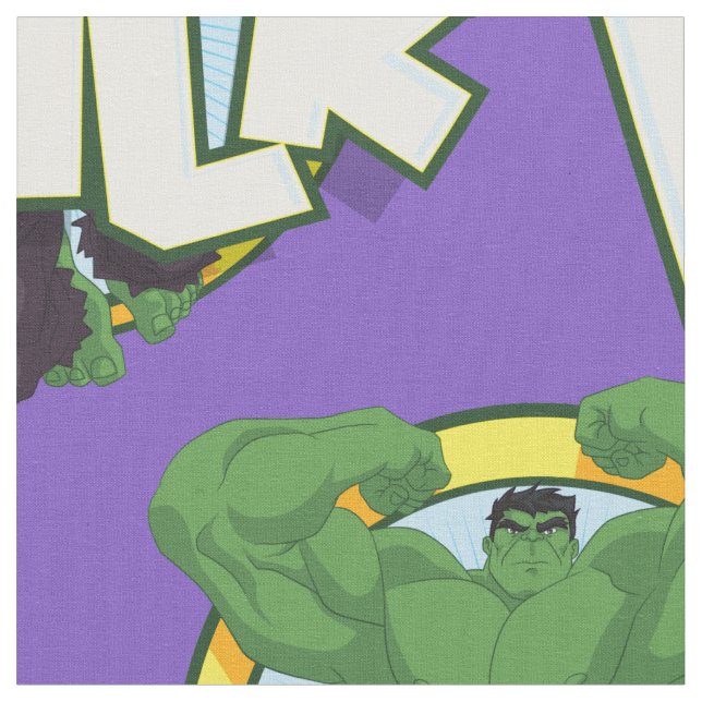 Hulk Character and Name Graphic Fabric (Close Up)